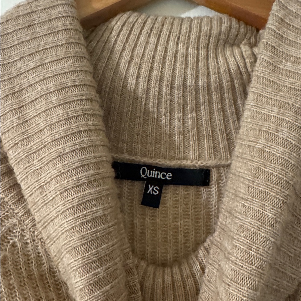 Quince Alpaca Wool blend Tan Turtleneck Sweater XS - Picture 5 of 5
